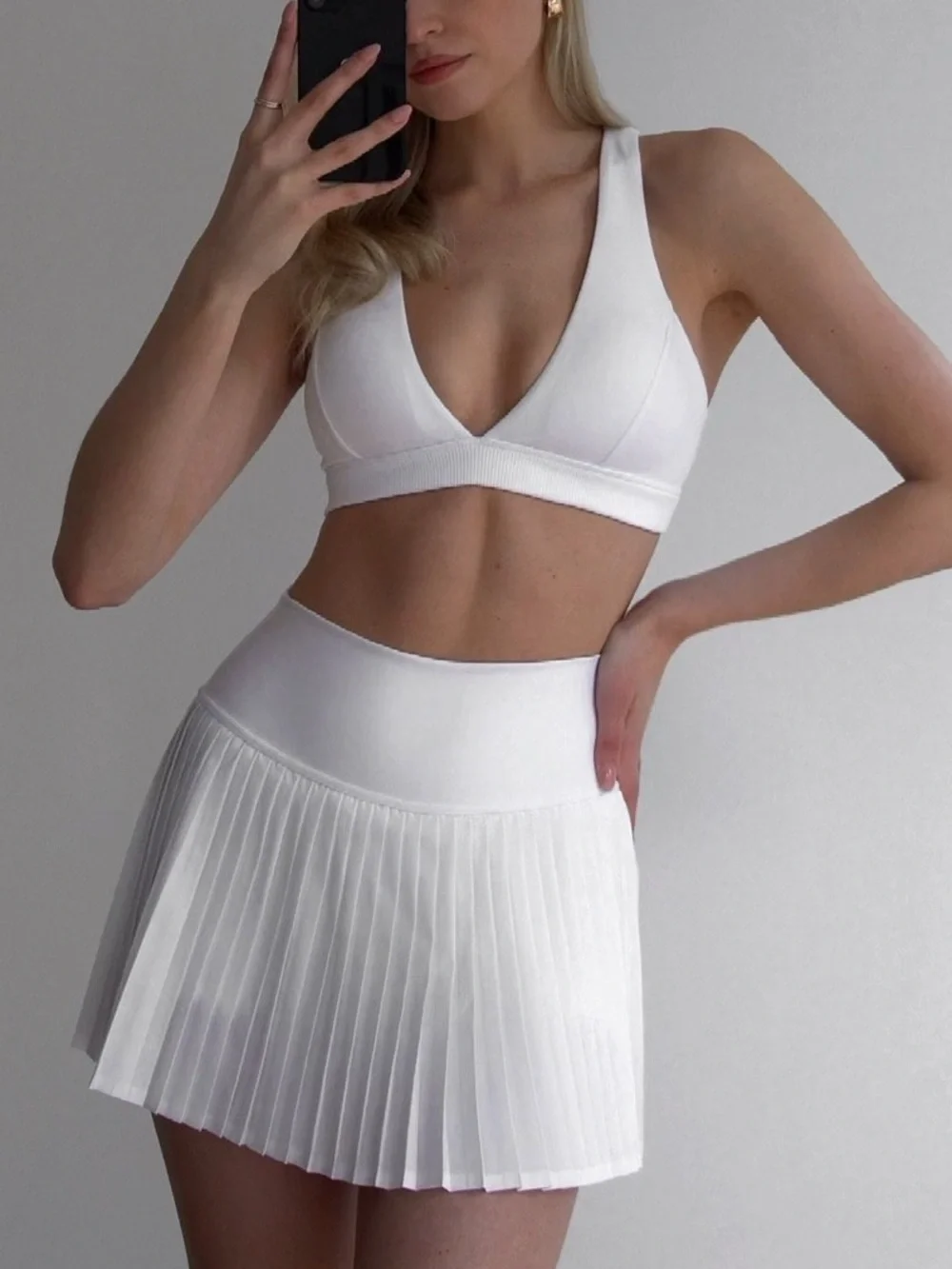 Alo Grand Slam Tennis Skirt White Size Small